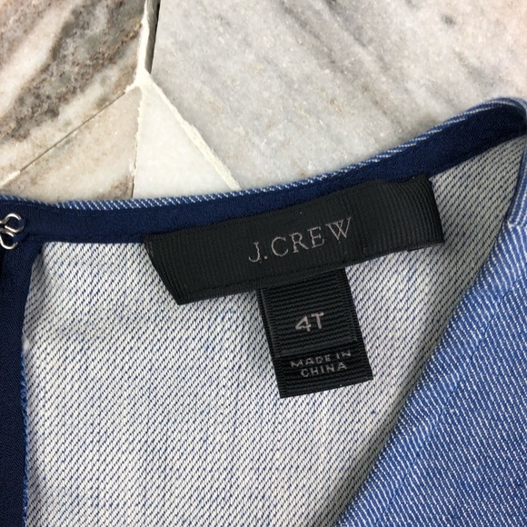 J.Crew Chambray Scalloped Top With Grommets Tall - Picture 4 of 8